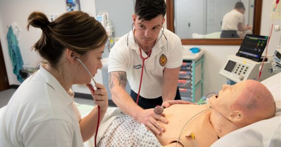 Physiotherapists training in RVI SIM Centre