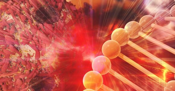 Concept illustration for Gene Therapy For Cancer Treatment Concept Cancer Therapy With,T-cell