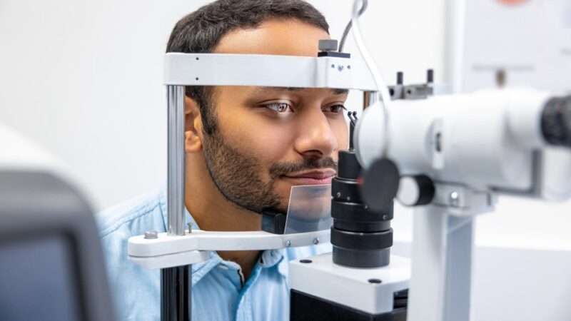Young,Man,Having,An,Examination,In,A,Ophtalmological,Clinic